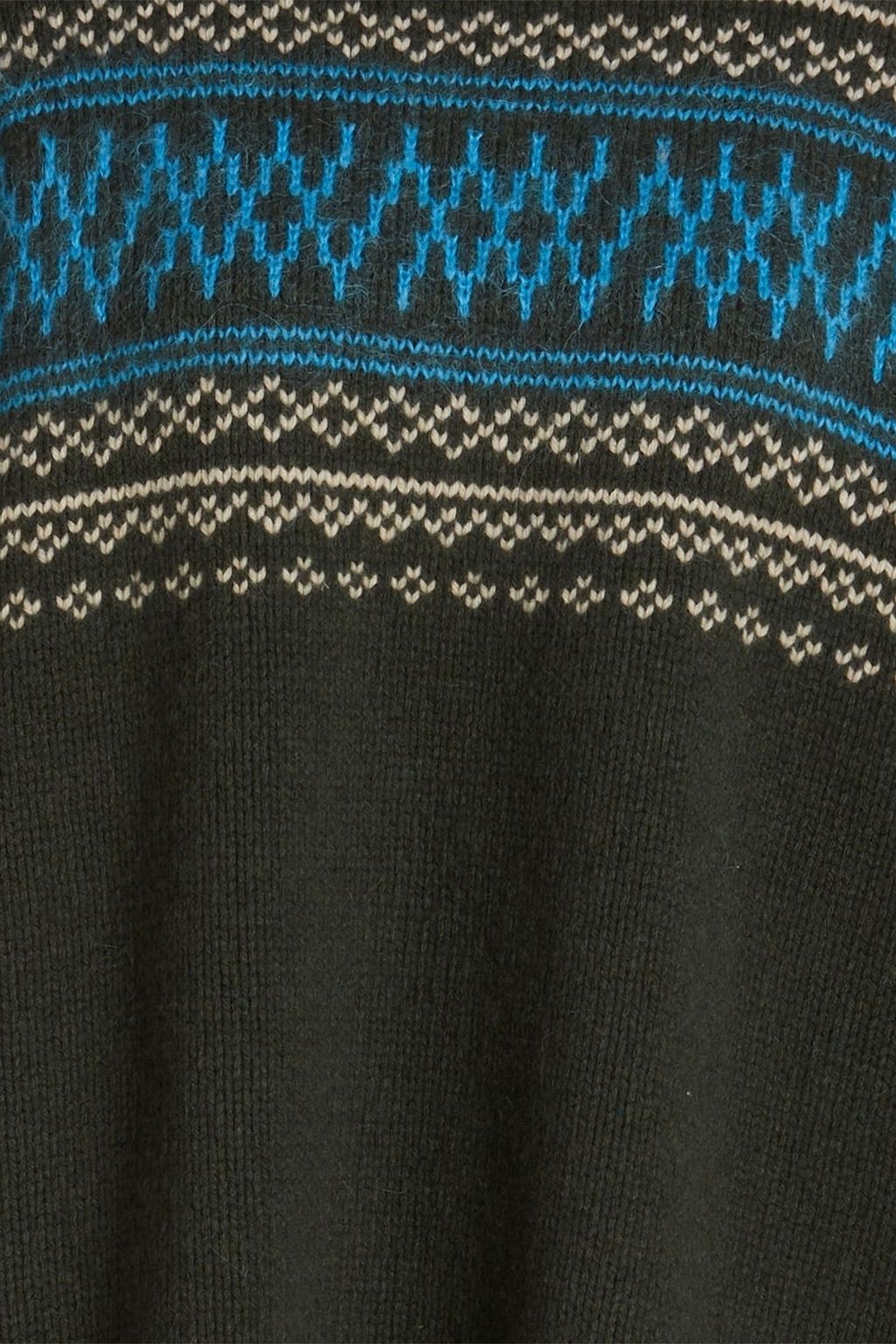 WE NORWEGIANS كنزة رياضية بياقة عالية من مزيج الكشمير وصوف الميرينو بحبكة Fair Isle