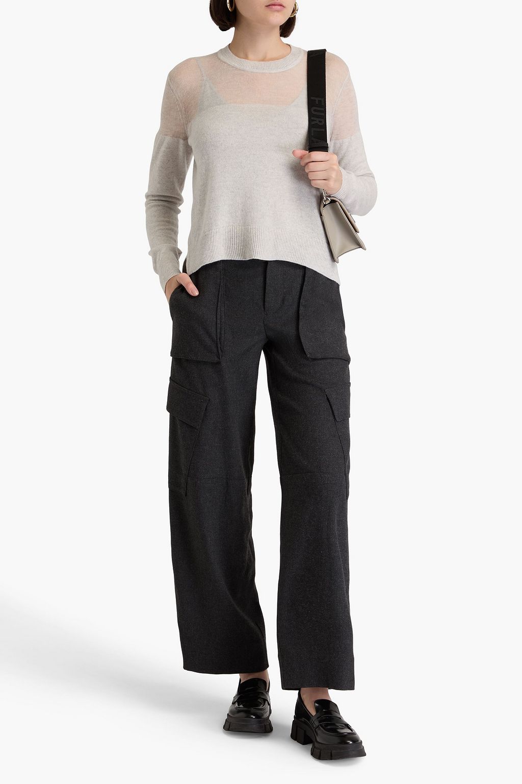 AUTUMN CASHMERE كنزة رياضية من الكشمير والميلانج