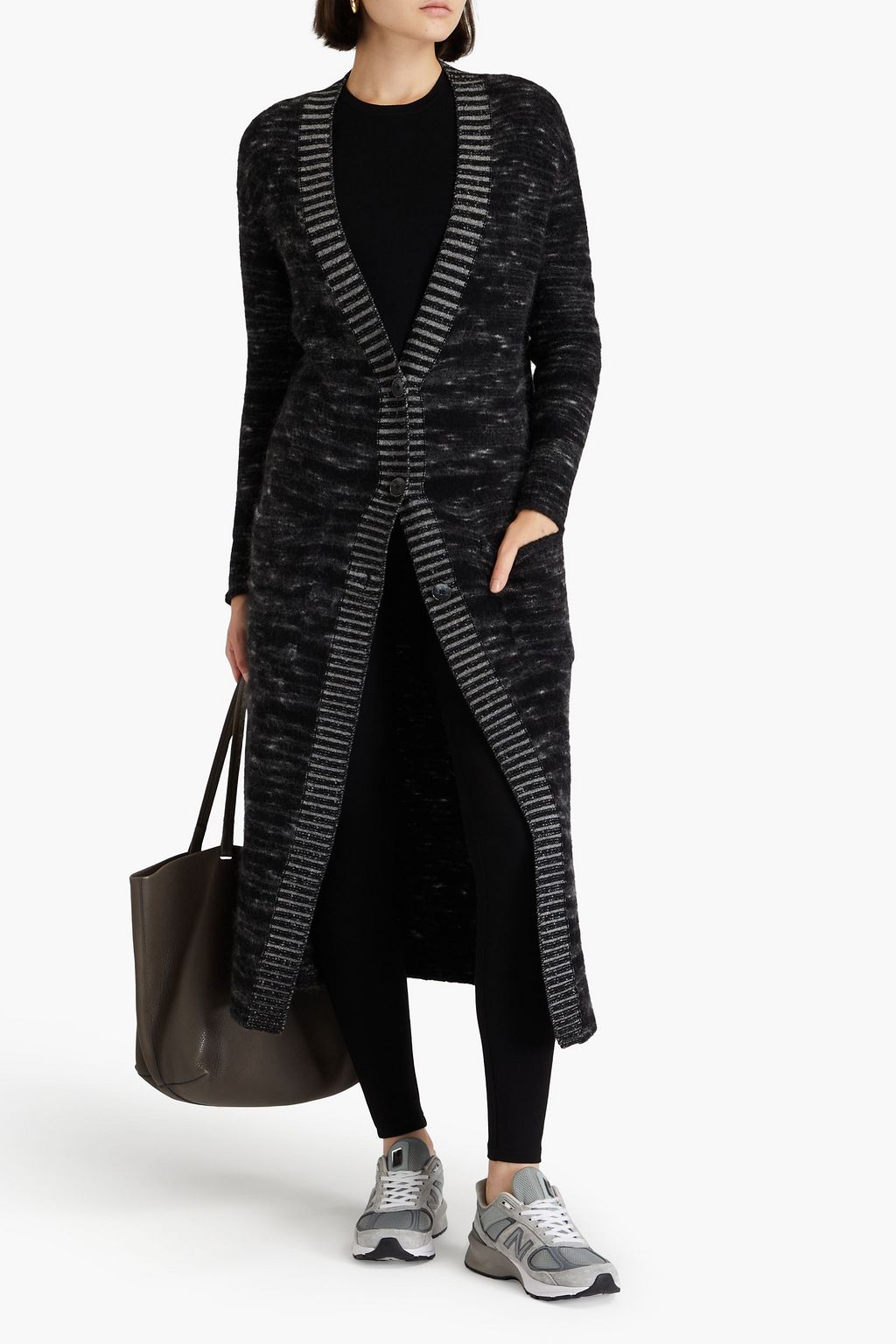 AUTUMN CASHMERE كارديغان من مزيج الكشمير بألوان متداخلة