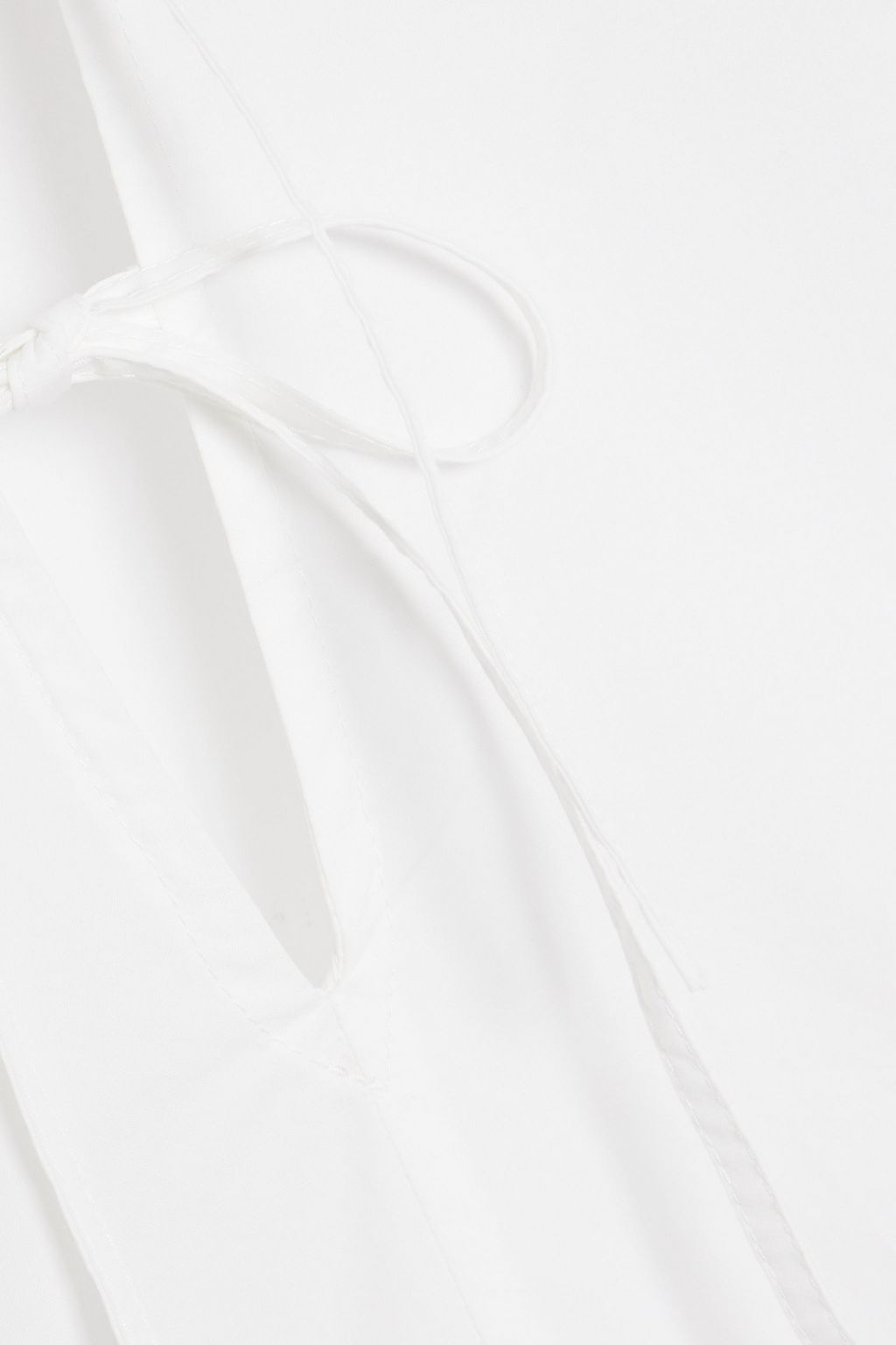 GANNI Gathered cotton-poplin blouse