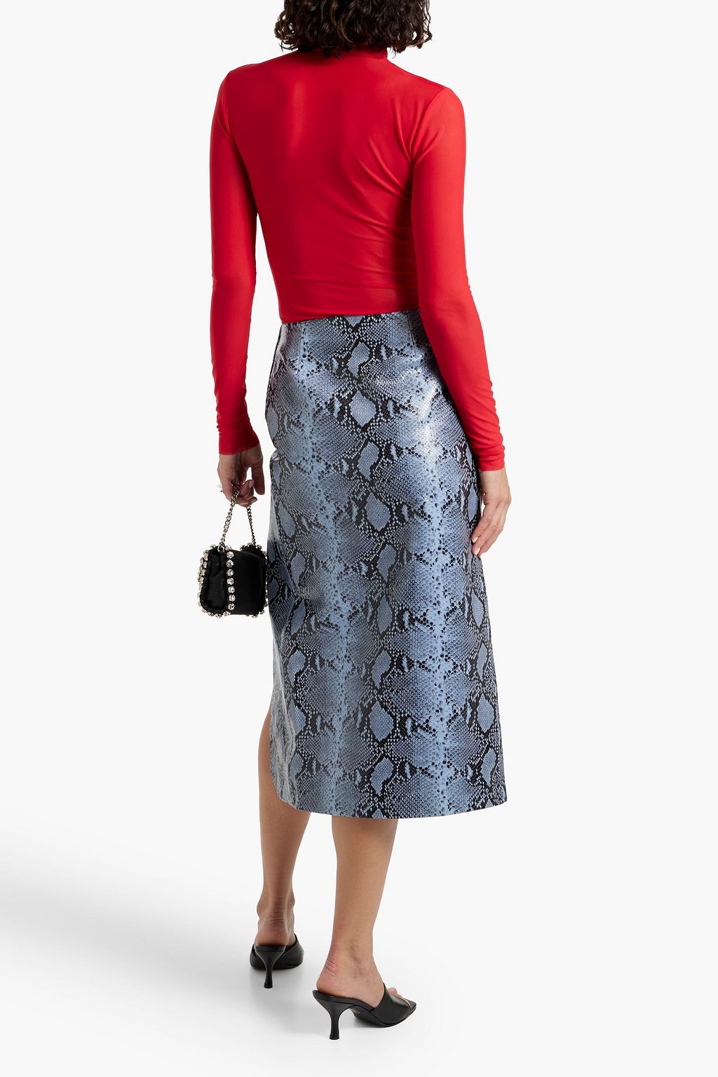 GANNI Mesh turtleneck top