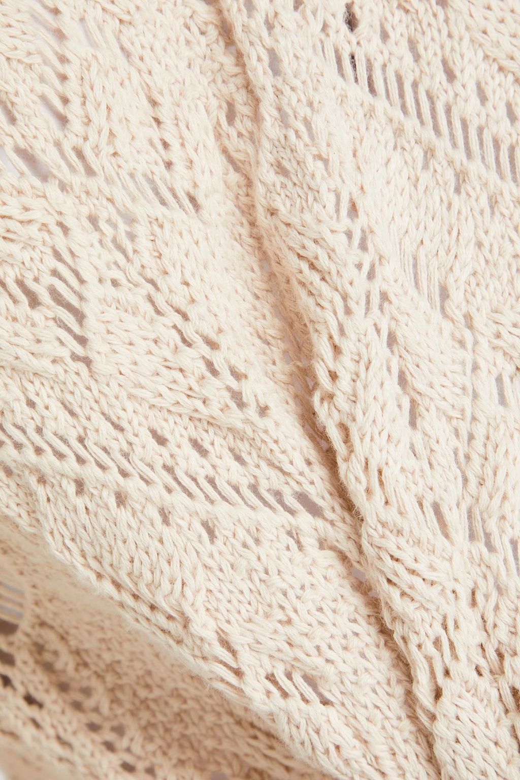 COTTON BY AUTUMN CASHMERE كنزة رياضية مصنوعة من القطن بحبكة بوانتيل