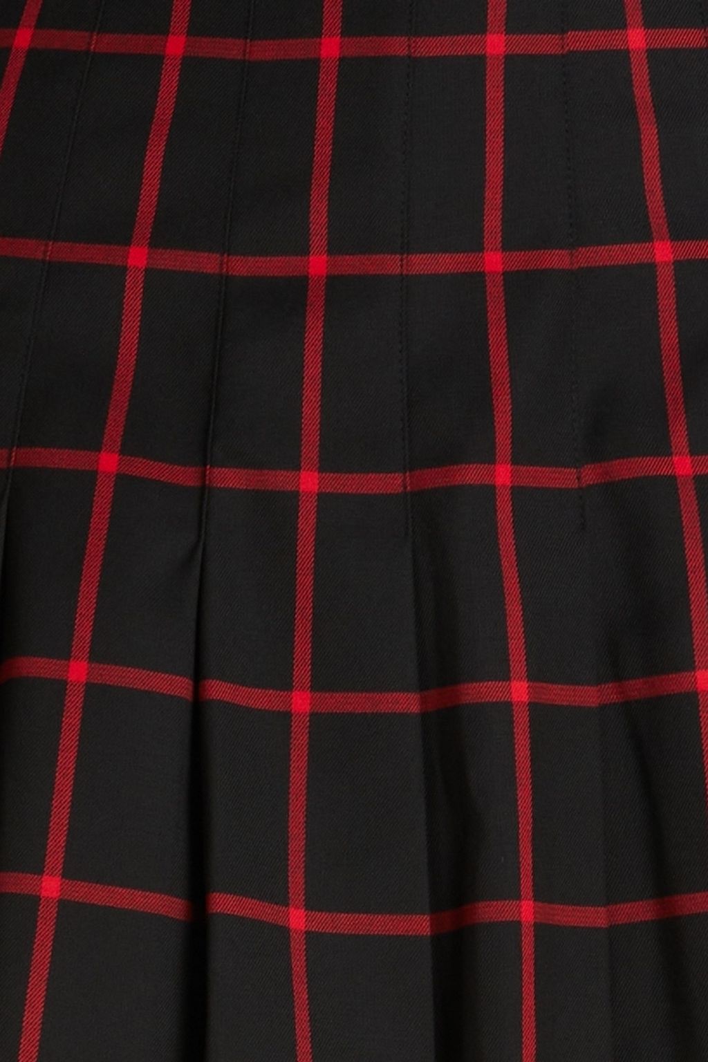 ALICE + OLIVIA Carter pleated checked twill mini skirt