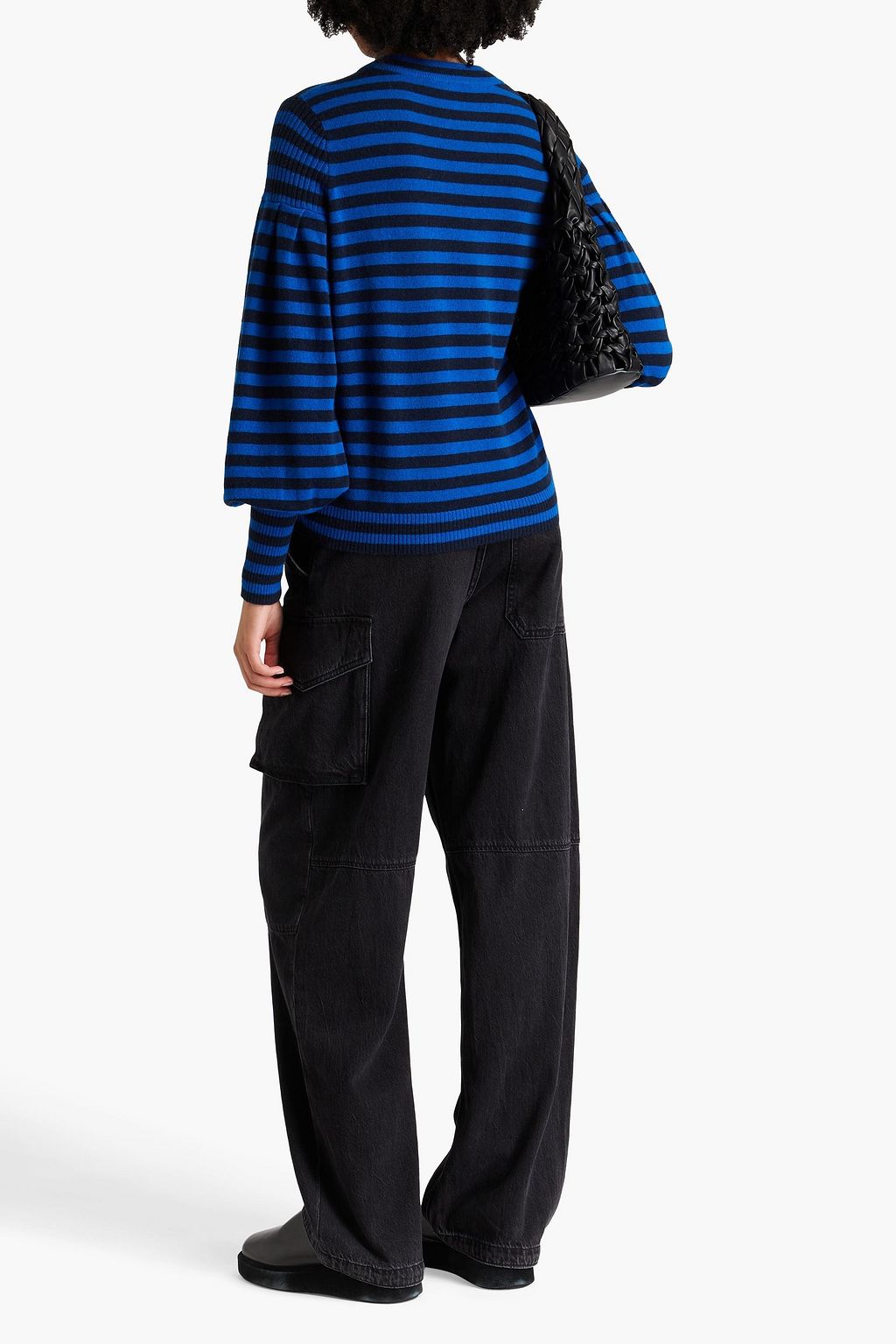 AUTUMN CASHMERE كنزة رياضية من الكشمير بنمط مخطط
