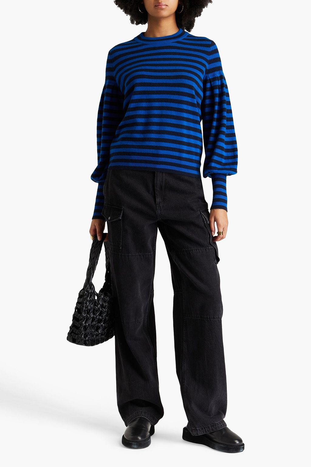 AUTUMN CASHMERE كنزة رياضية من الكشمير بنمط مخطط