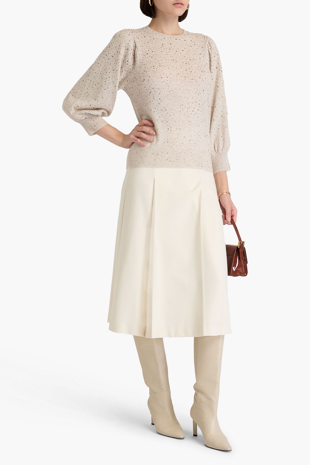 AUTUMN CASHMERE 크리스털 장식 스웨터