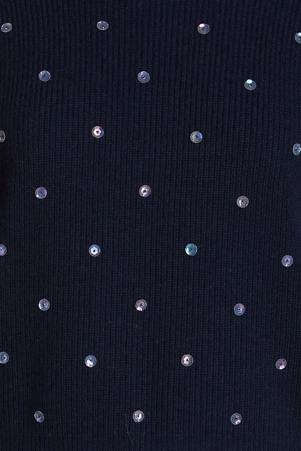 AUTUMN CASHMERE كنزة رياضية مصنوعة من الكشمير ومزينة بأقراص براقة