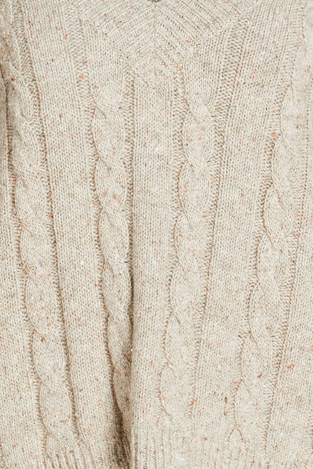 COTTON BY AUTUMN CASHMERE كنزة رياضية من قماش الدونيغال بحبكة مجدولة