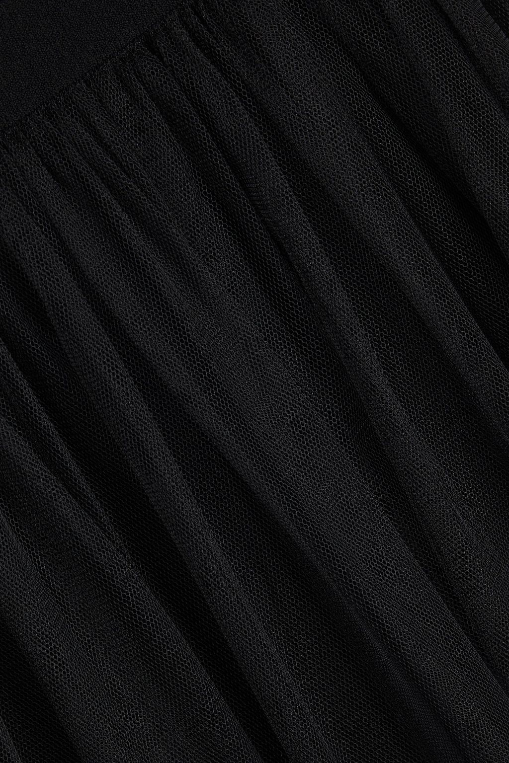 AUTUMN CASHMERE تنورة متوسطة الطول من التول بتصميم مزموم