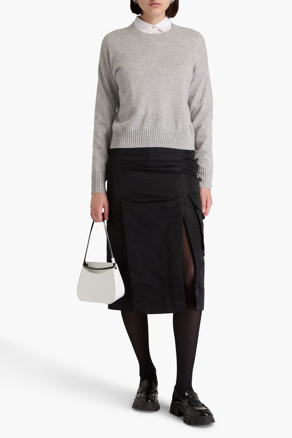 AUTUMN CASHMERE كنزة رياضية من الكشمير والميلانج