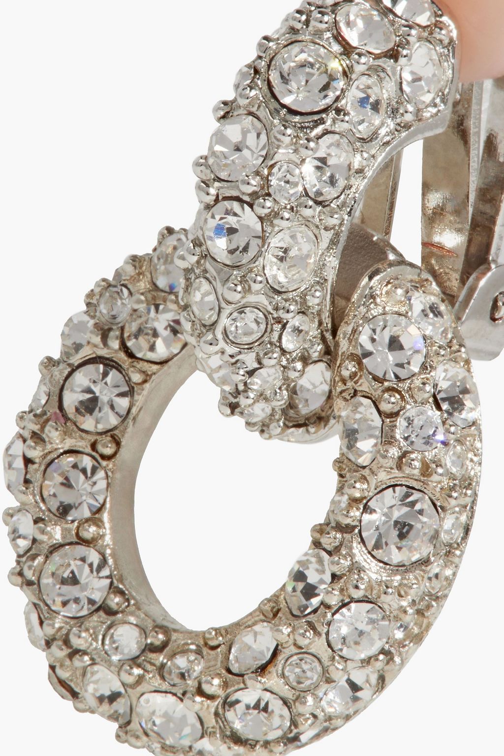 OSCAR DE LA RENTA Gold-tone crystal earrings