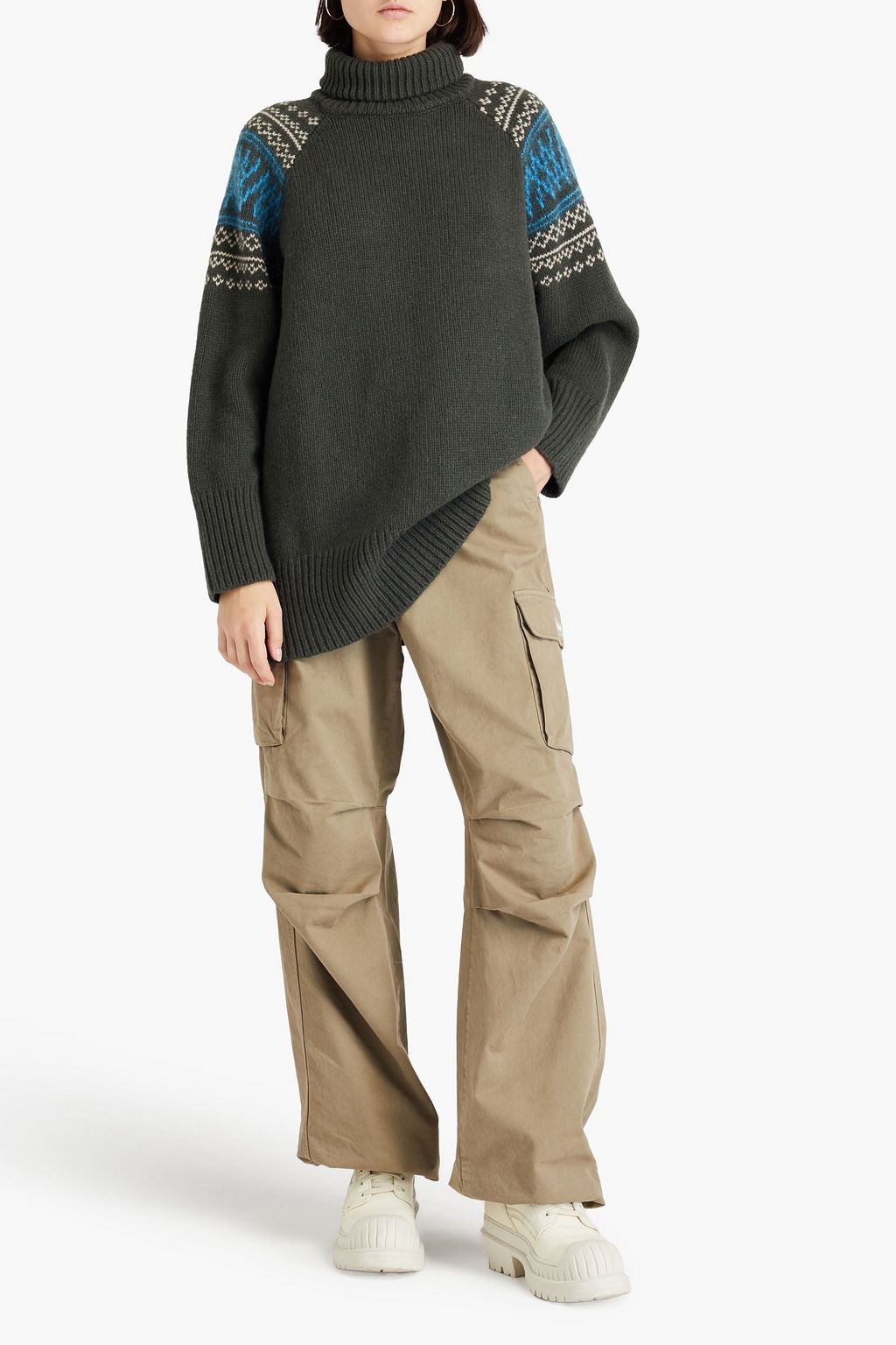 WE NORWEGIANS Fair Isle merino wool and cashmere-blend turtleneck sweater