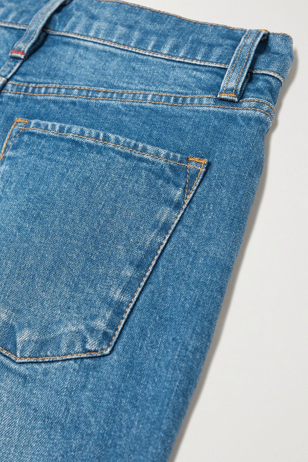 ALICE + OLIVIA JEANS Fabulous 70's frayed high-rise bootcut jeans