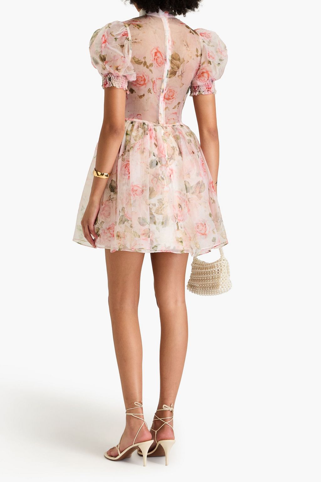 ALICE + OLIVIA Floral-print silk-organza mini dress