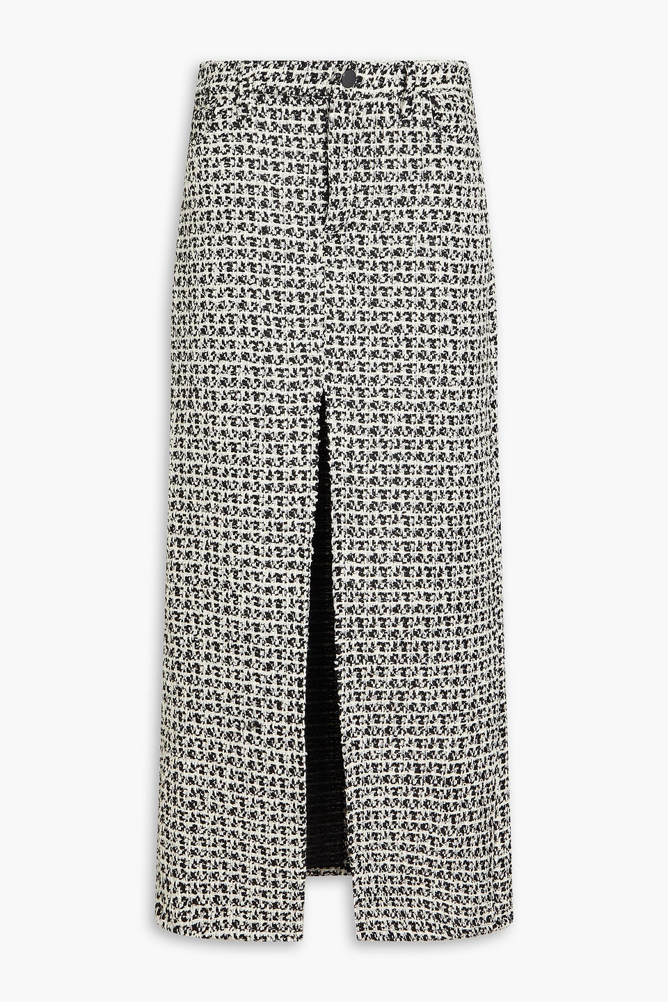 ALICE AND OLIVIA RYE METALLIC TWEED MAXI SKIRT