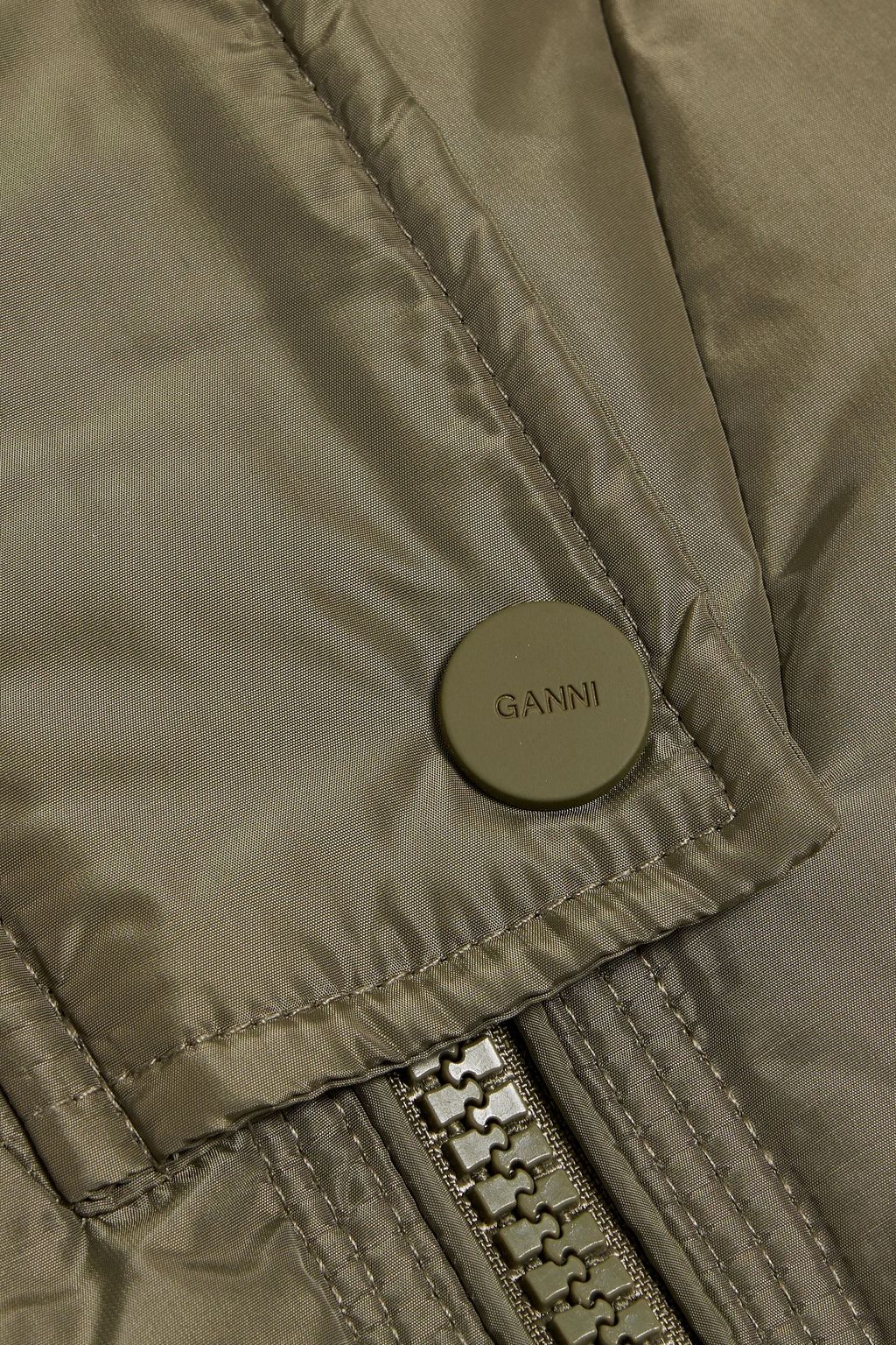 GANNI Quilted shell coat