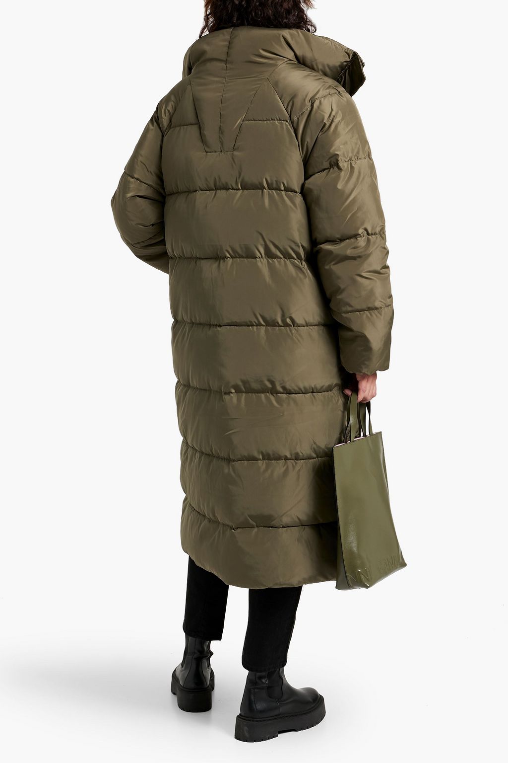 GANNI Quilted shell coat