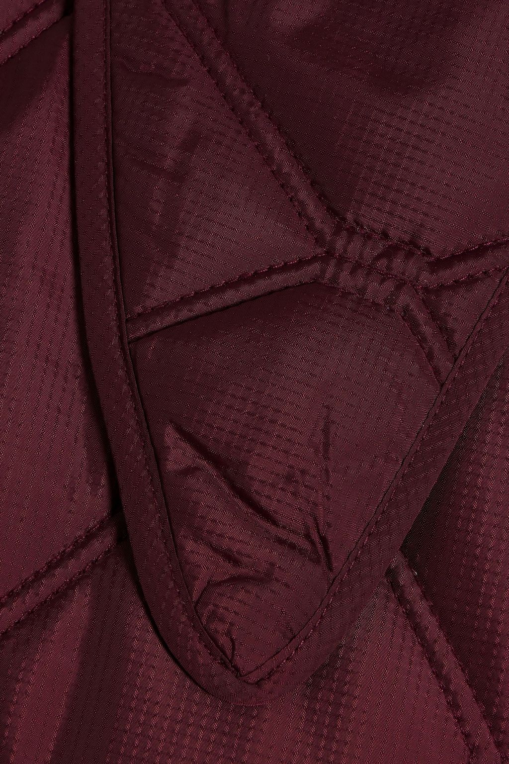 GANNI Bow-detailed quilted ripstop coat