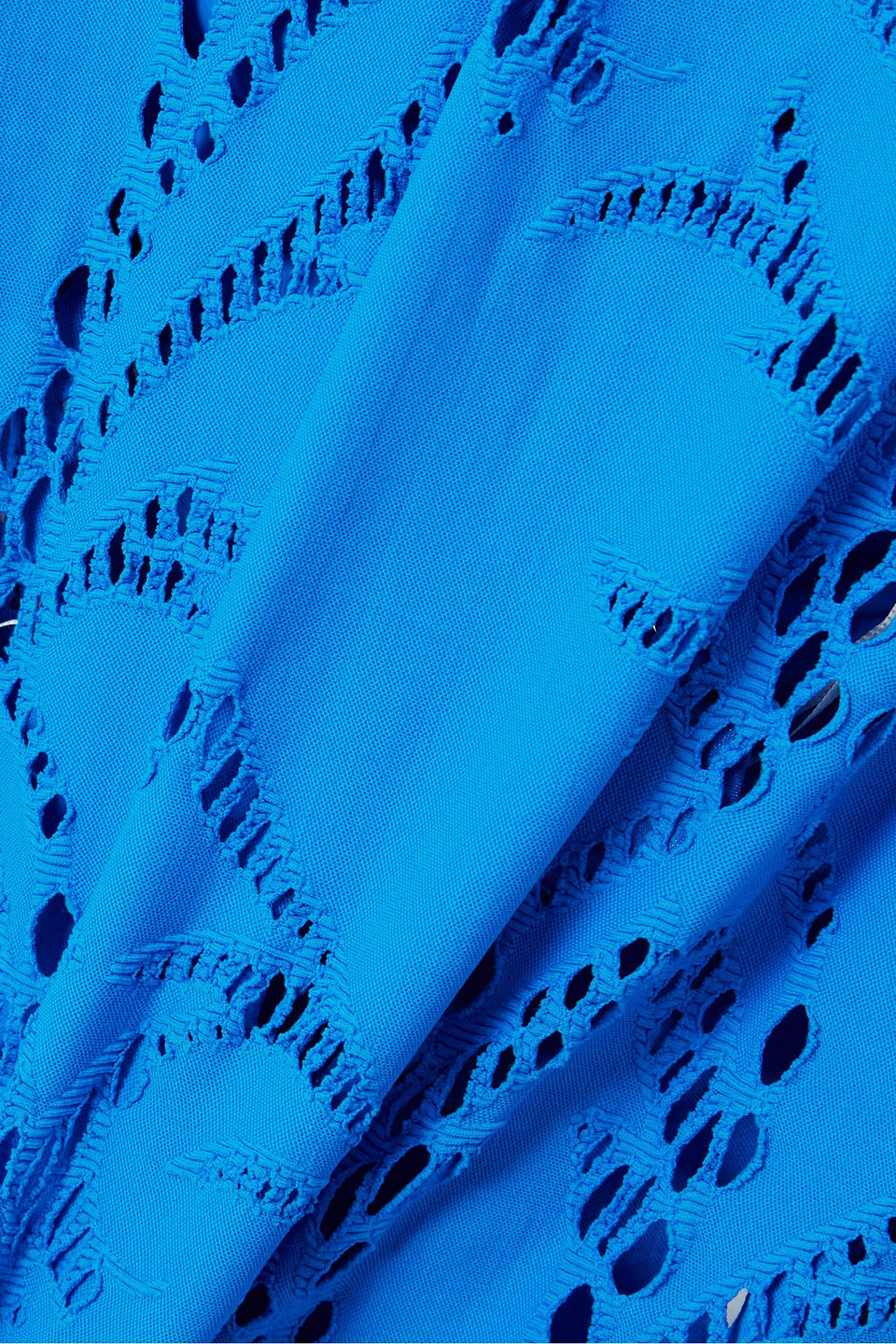 Patbo Cutout Stretch-broderie Anglaise Midi Dress In Cobalt Blue