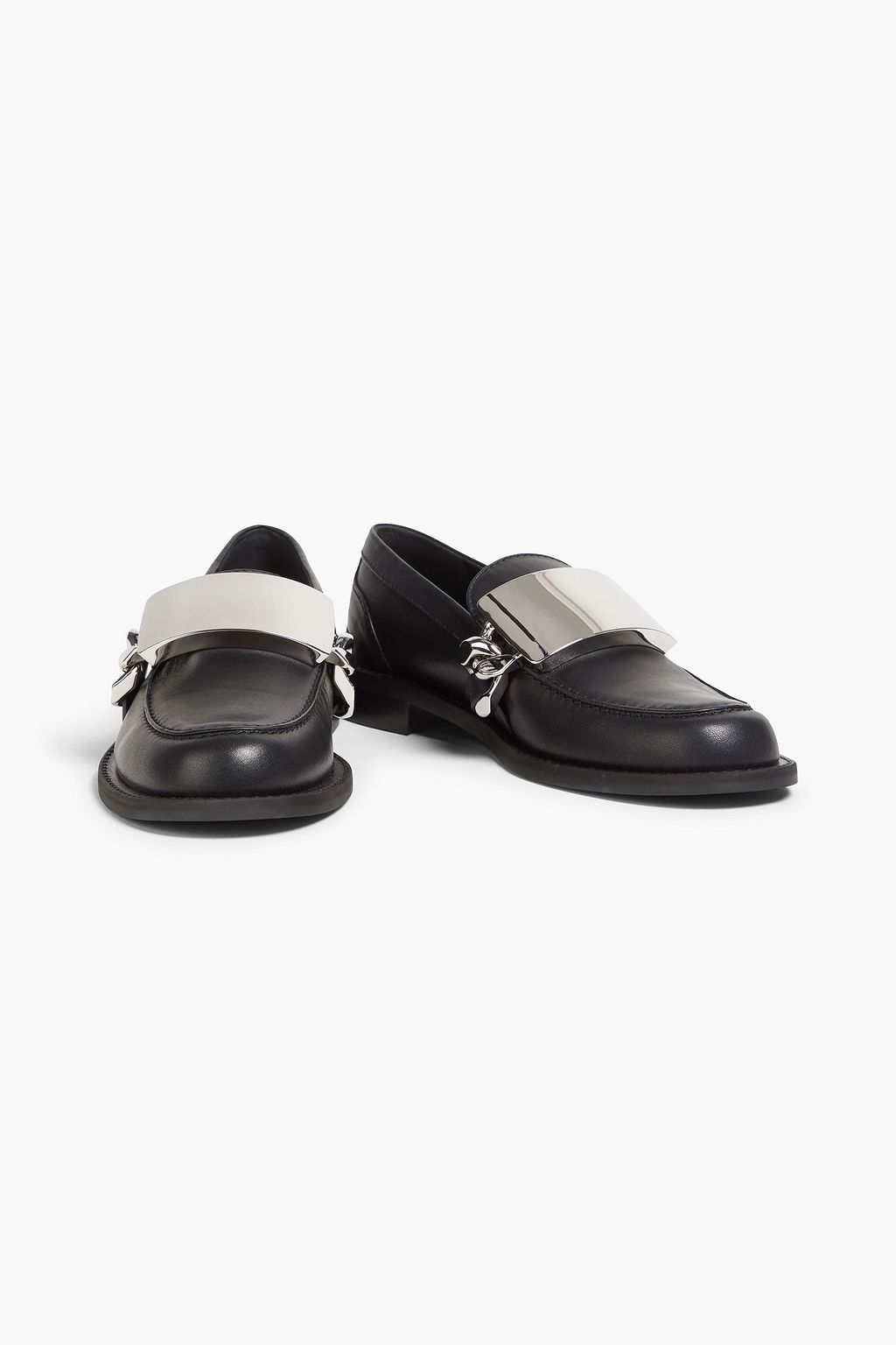 JW ANDERSON حذاء لوفر «جورميه» مصنوع من الجلد ومزين بسلسلة