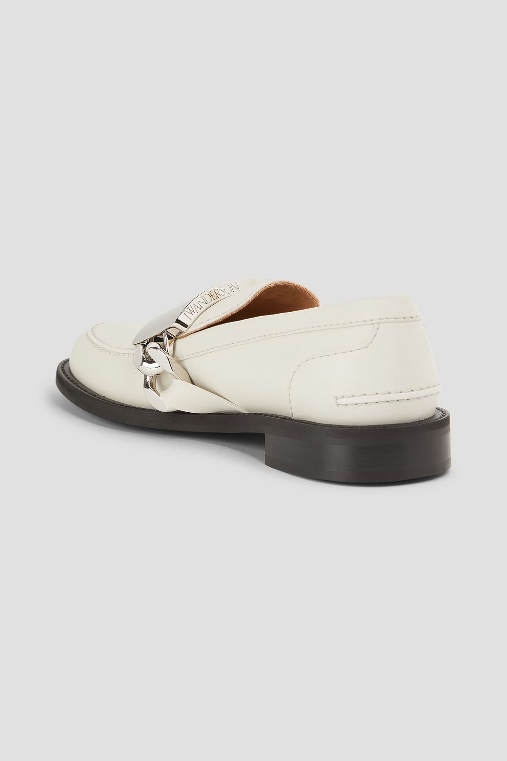 JW ANDERSON Chain-embellished leather loafers