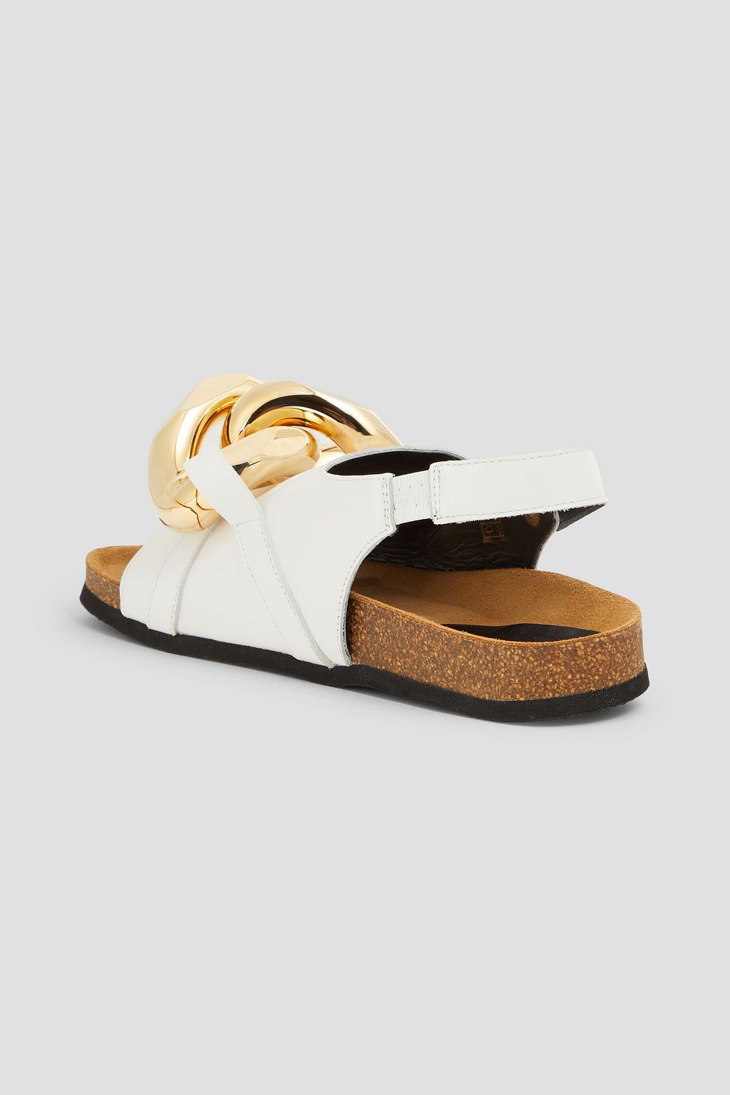 JW ANDERSON Chain-embellished leather slingback sandals