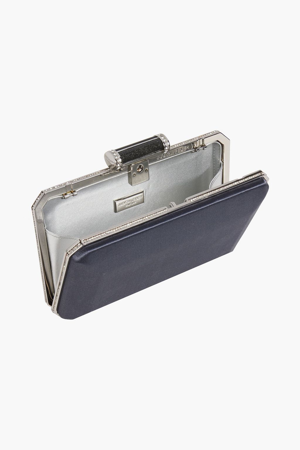 JUDITH LEIBER COUTURE Soho crystal-embellished satin clutch