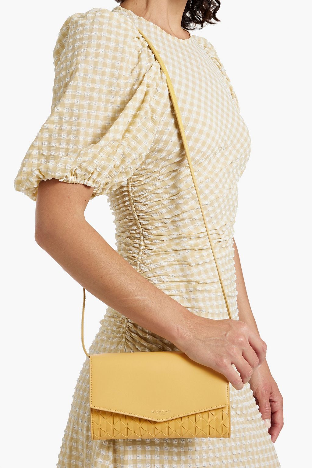 SERAPIAN Mosaico leather envelope clutch