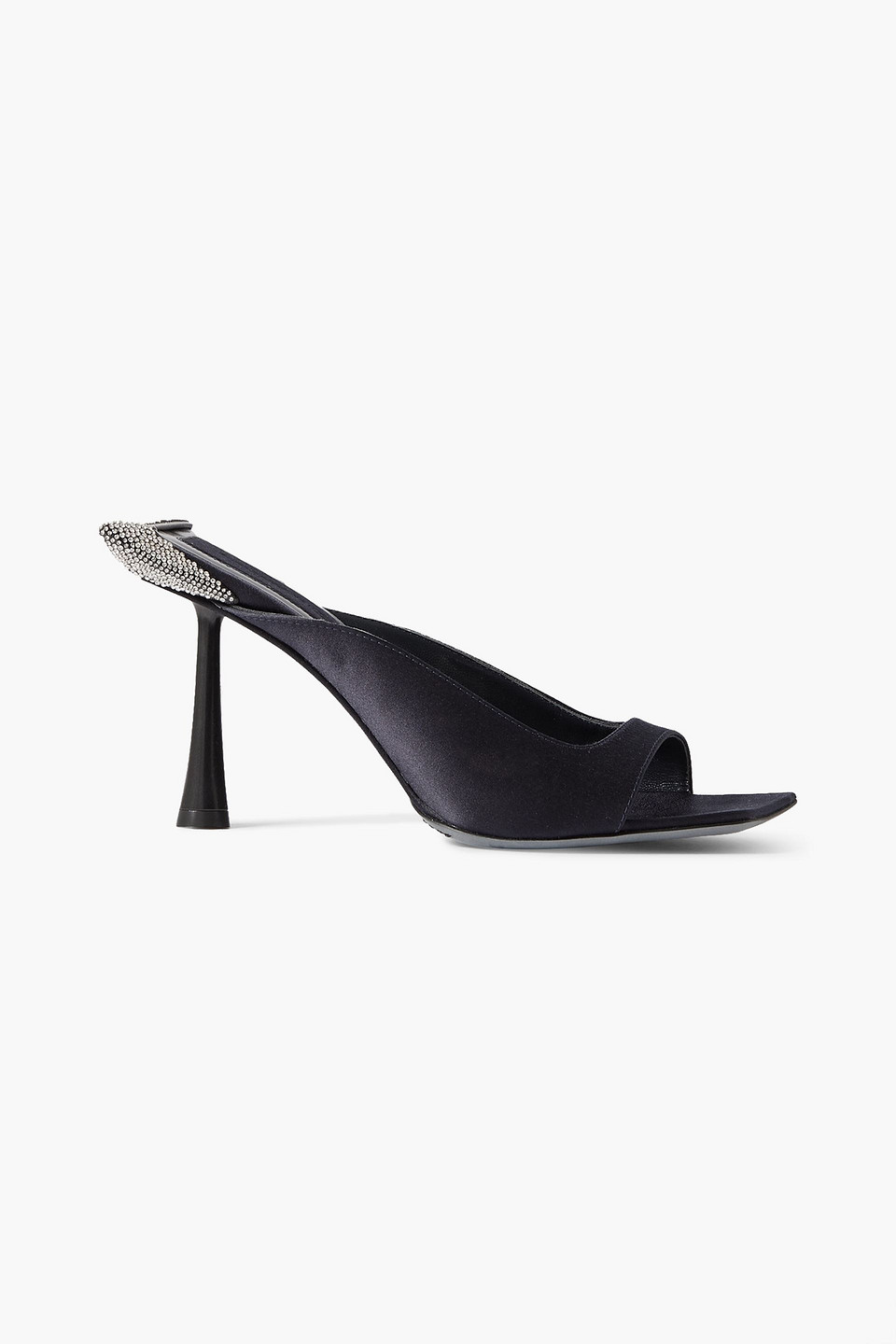 Benedetta Bruzziches Blue Cossyra 95 Crystal Embellishment Mules In Midnight Blue