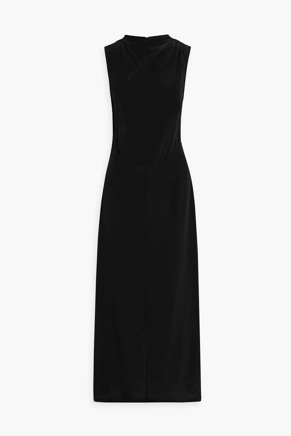 Envelope 1976 Rennes Cutout Silk Crepe De Chine Maxi Dress In Black