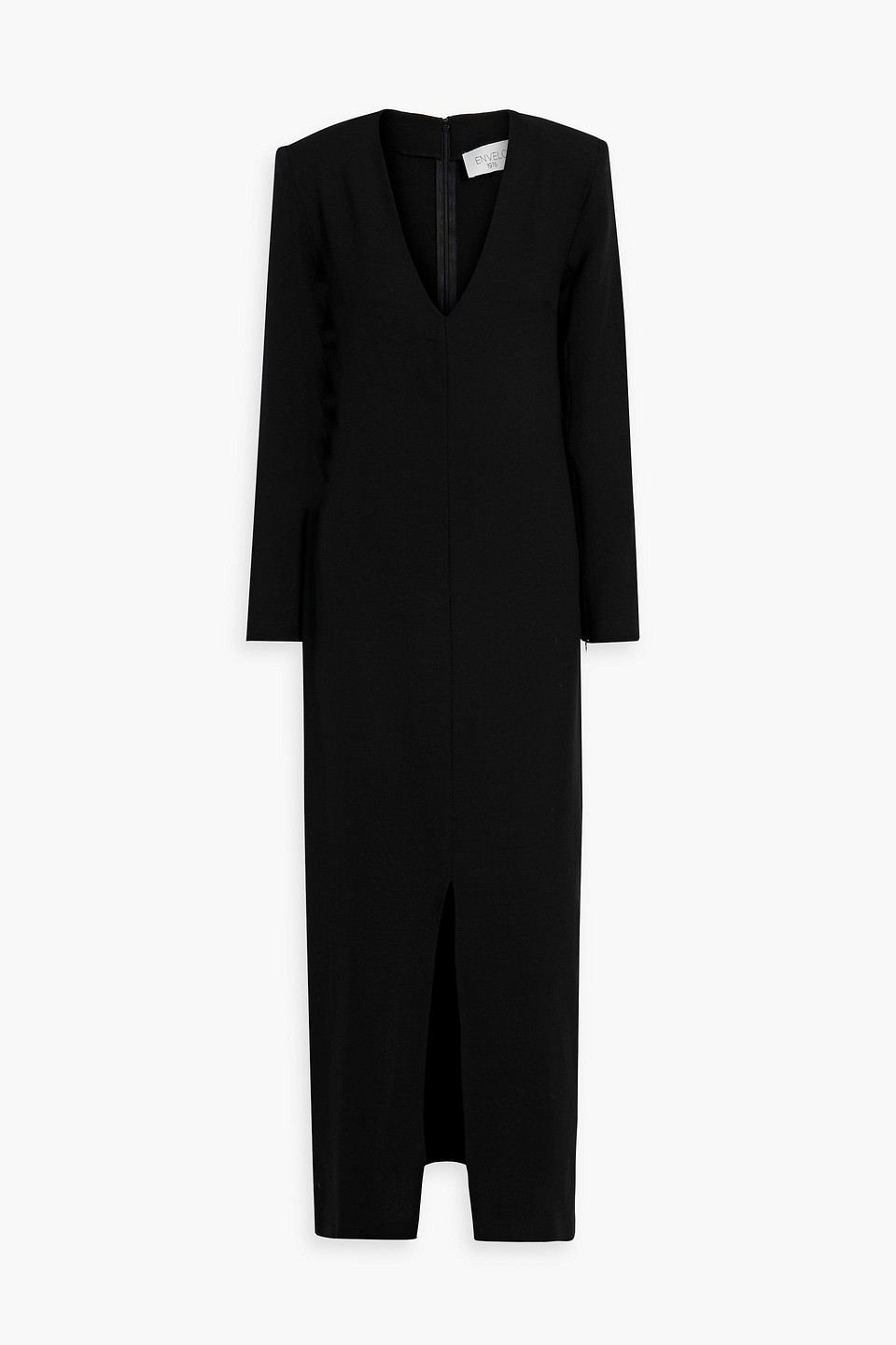 Envelope 1976 Roanne Wool-crepe Maxi Dress In Black