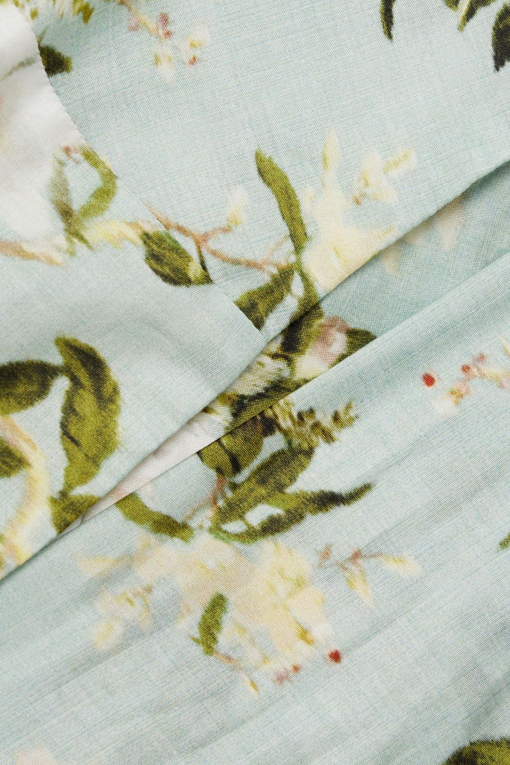 ERDEM Luna cropped floral-print cotton-voile halterneck top