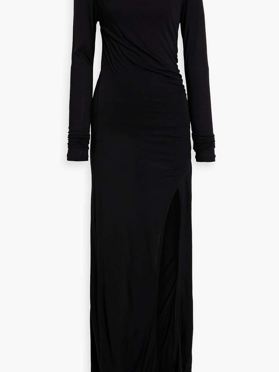 san dona ruched jersey maxi dress
