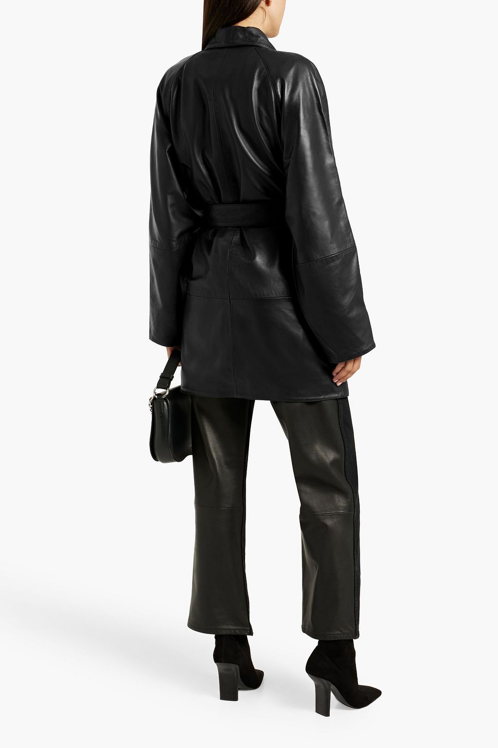 ENVELOPE1976 Kelly belted leather coat