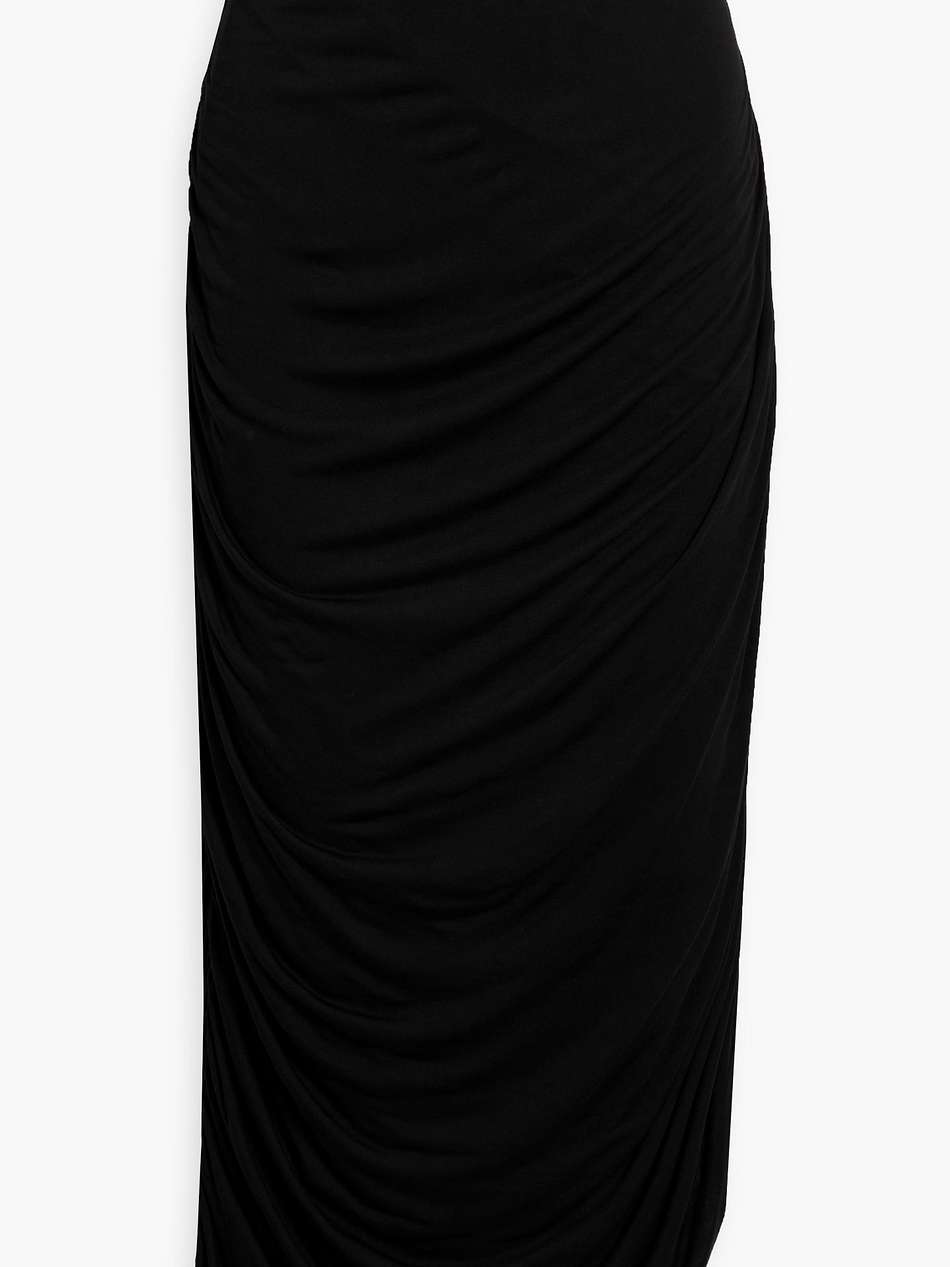 verdi ruched jersey midi skirt