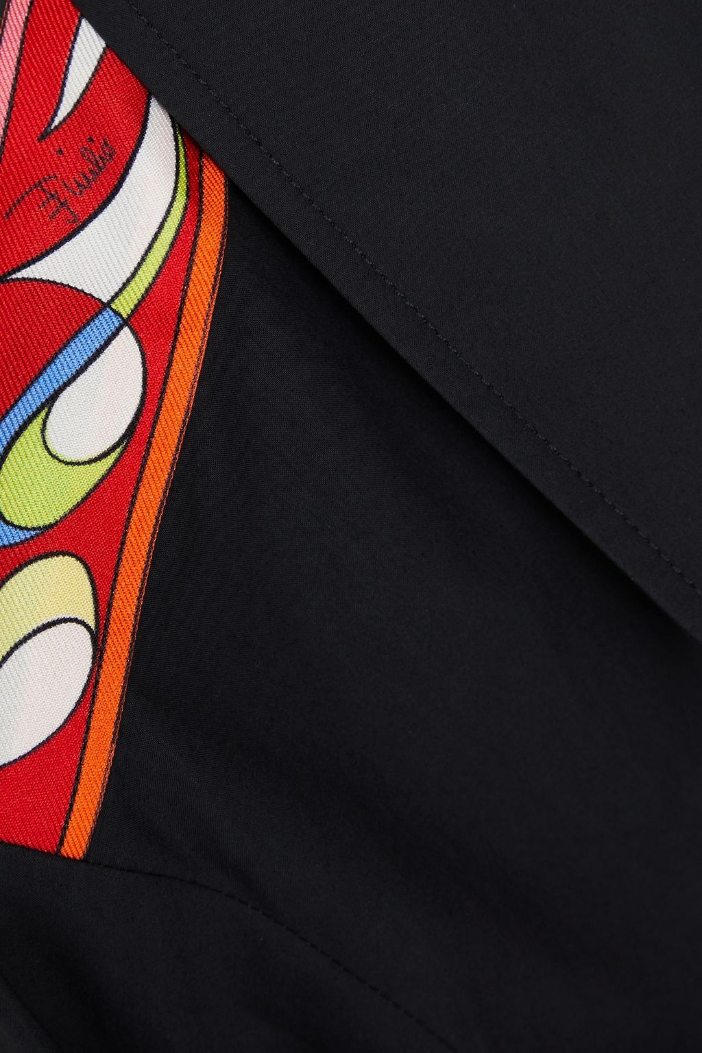 PUCCI قميص من قطن بوبلين مزين بحافات من التويل