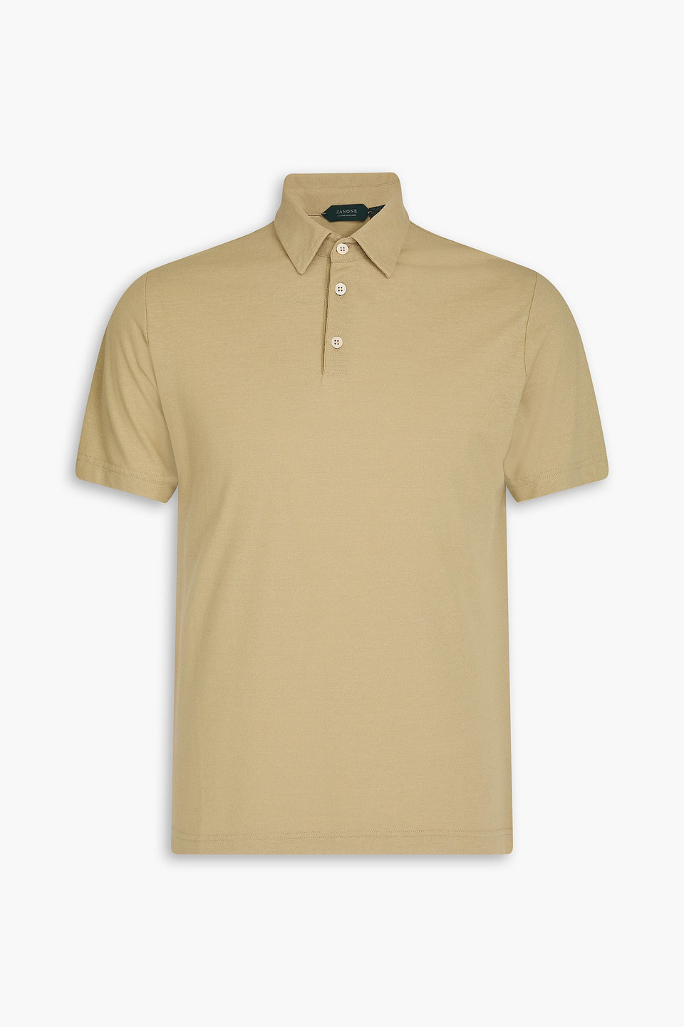 Slowear Zanone Cotton-jersey Polo Shirt In Sage Green