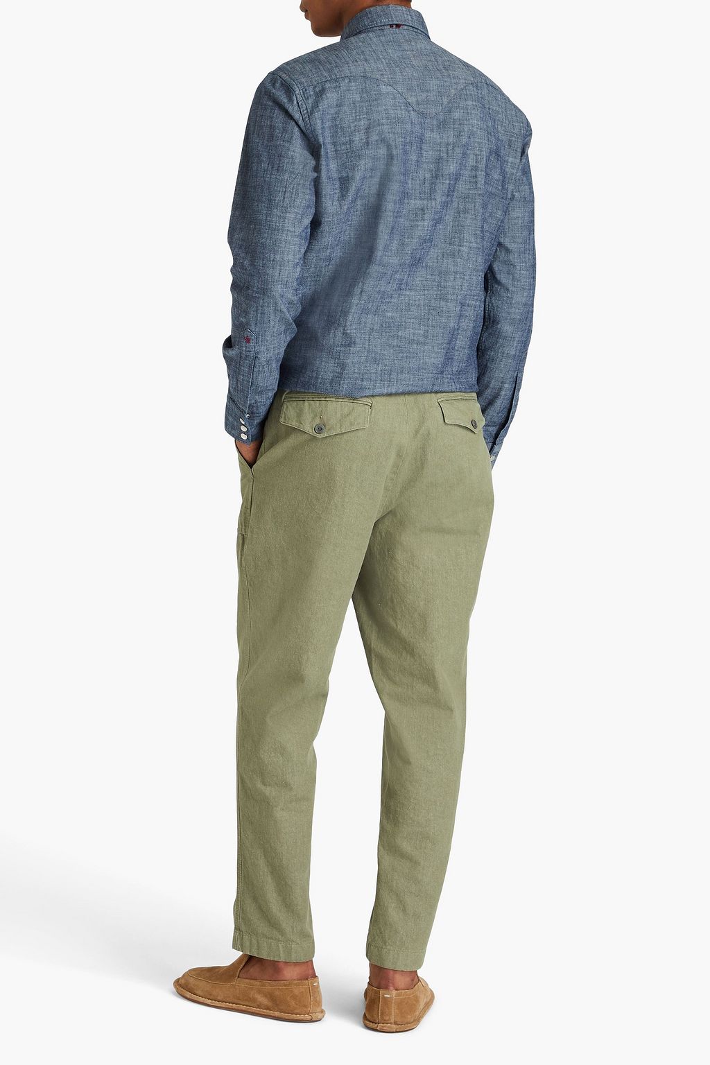 SLOWEAR قميص Glanshirt من قطن شامبراي
