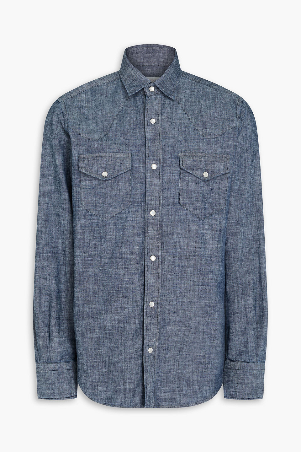 Slowear Glanshirt Cotton-chambray Shirt In Navy