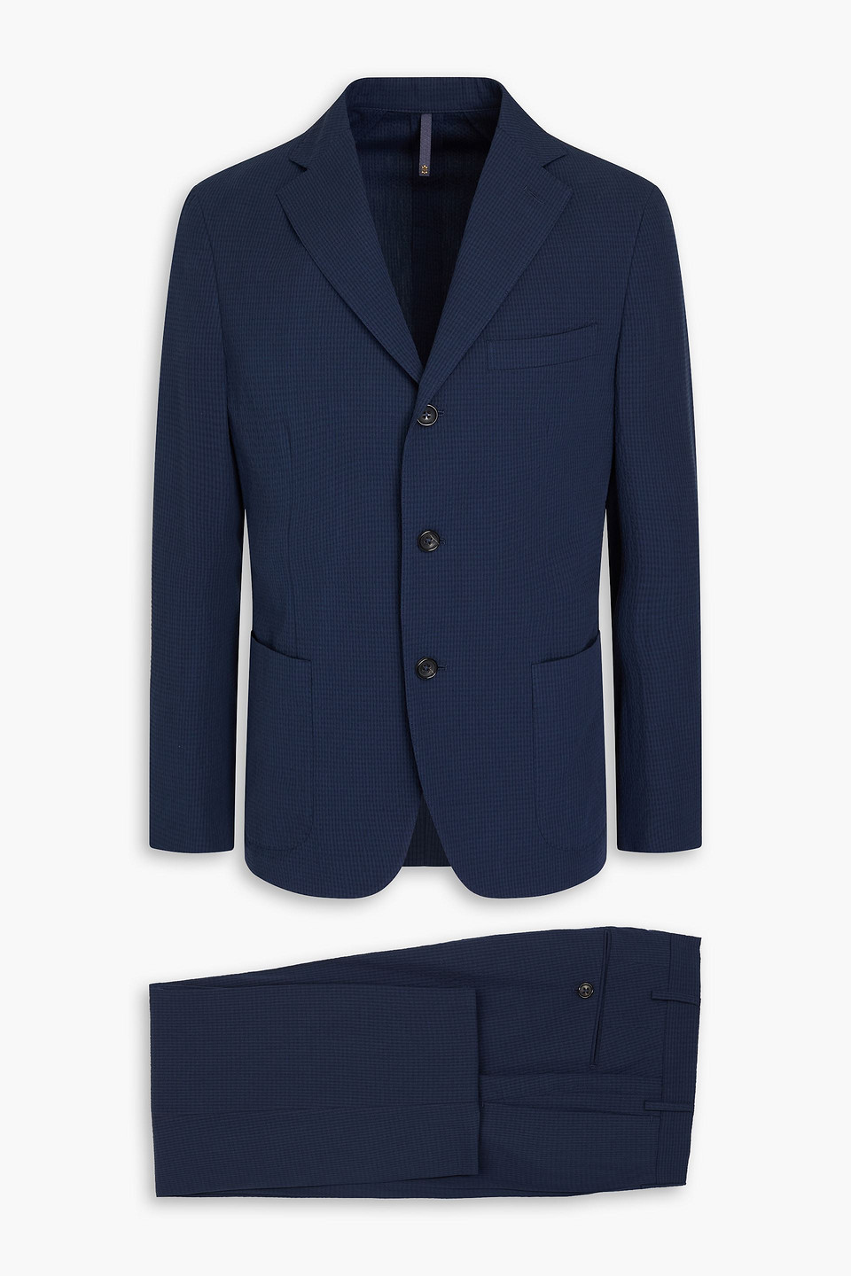 Slowear Anzug Aus Seersucker Aus Einer Baumwollmischung In Blue