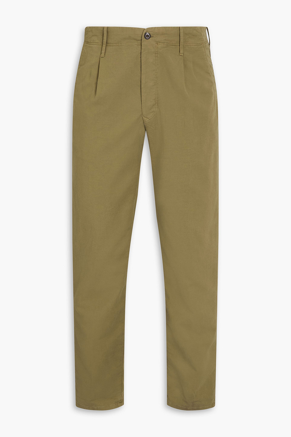Slowear Incotex Cotton-blend Chinos In Army Green