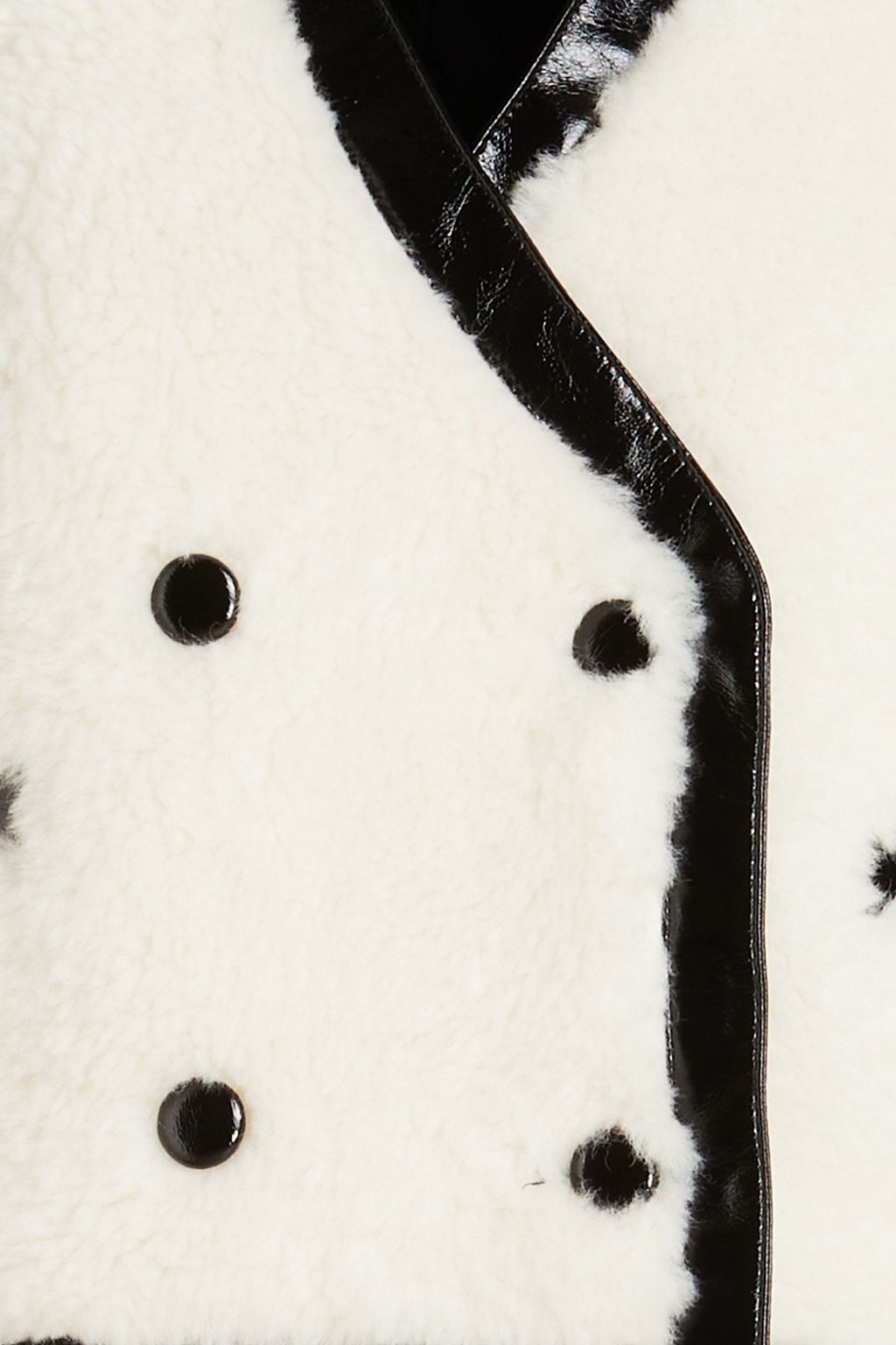 CLAUDIE PIERLOT 더블 브레스티드 인조 퍼 재킷