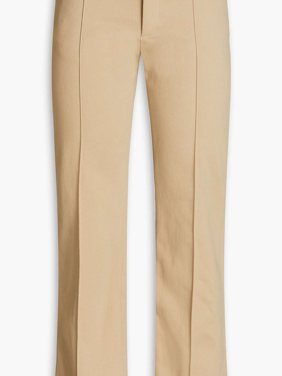 stretch-cotton twill kick-flare pants