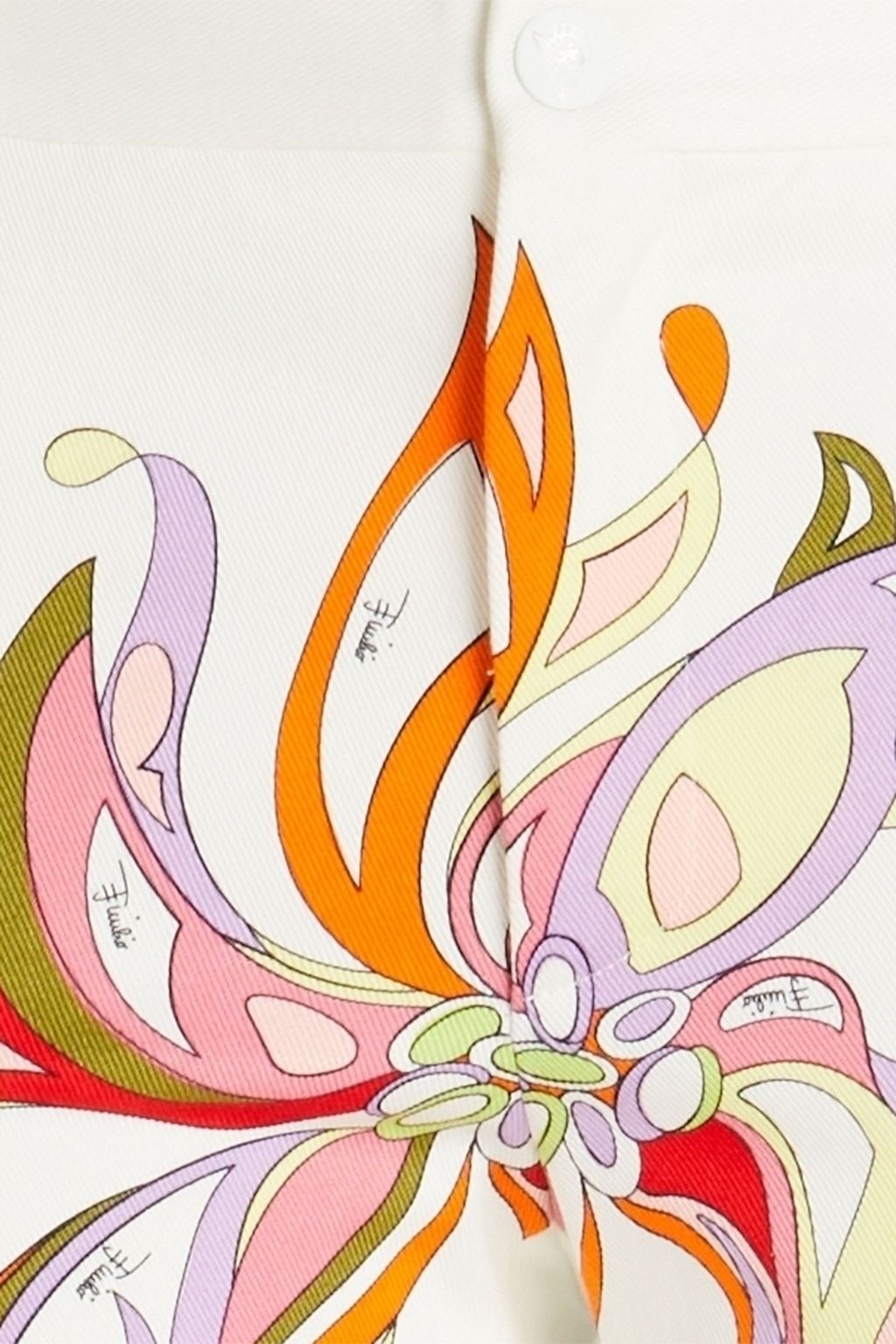 PUCCI Schlaghose aus Twill aus einer Baumwollmischung mit Print