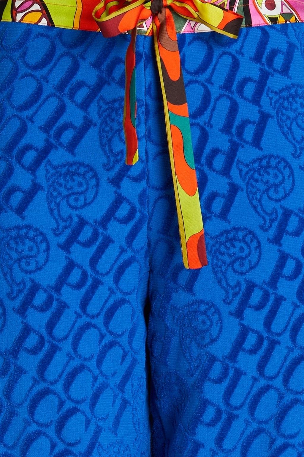 PUCCI بنطال رياضي من قطن تيري فرنسي مطاطي بنقشة نافرة