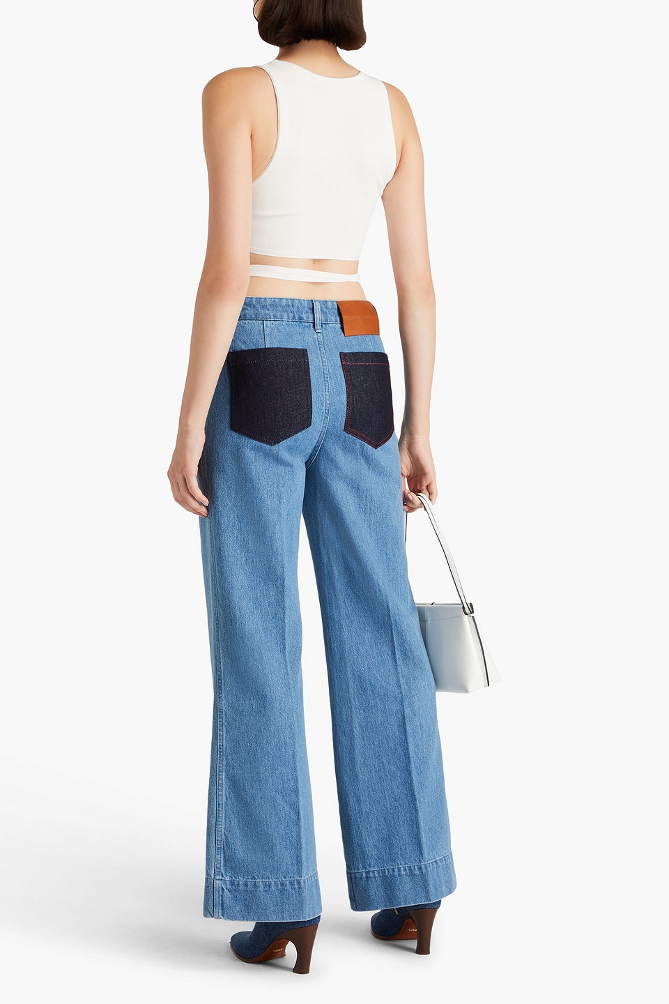 Alice And Olivia Cropped Top In Off-white