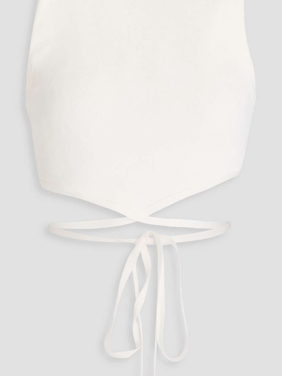 latia cropped stretch-jersey top