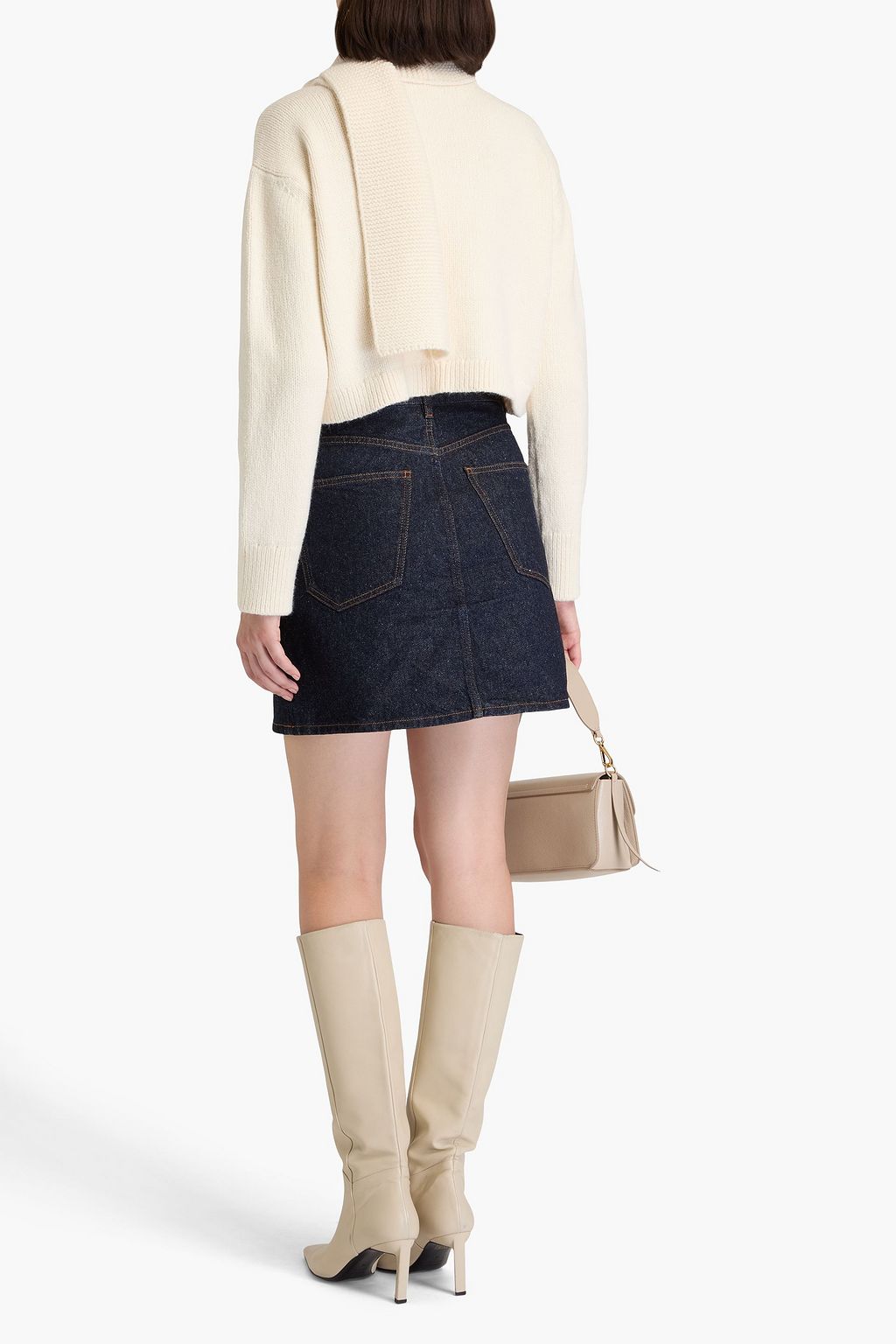 ALICE + OLIVIA كارديغان قصير مصنوع من نسيج محبوك