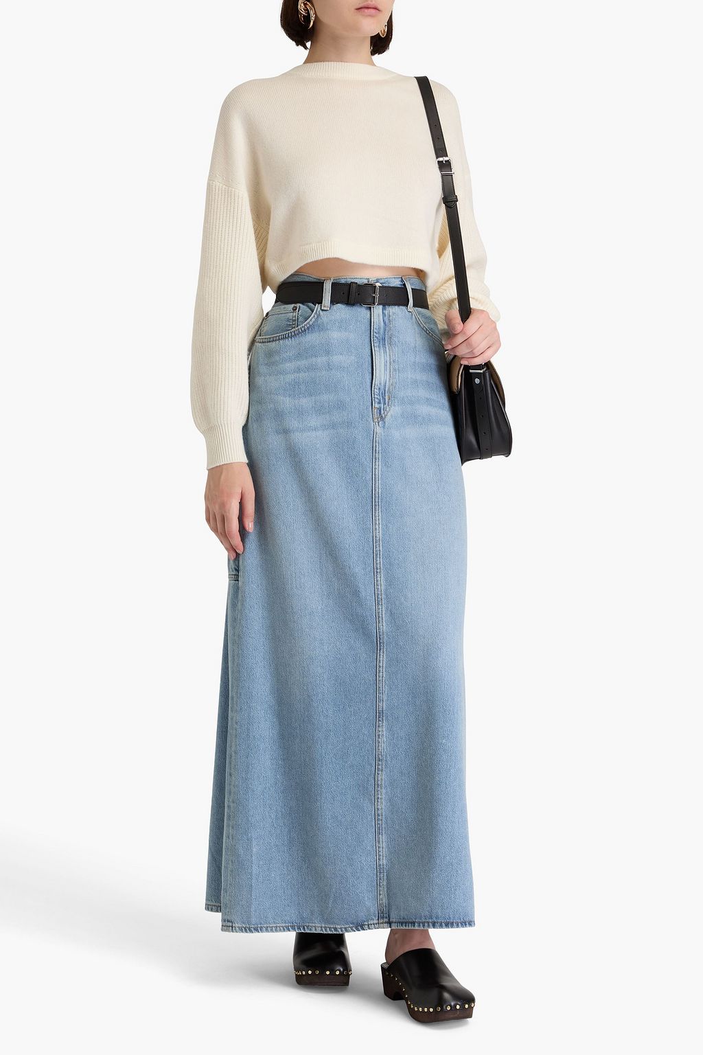 ALICE + OLIVIA 울 혼방 크롭 스웨터