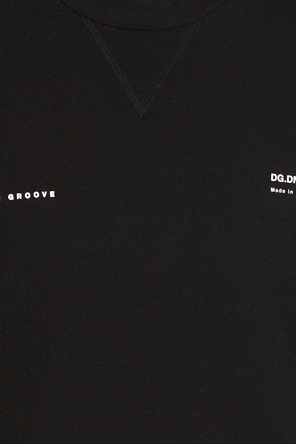 DOLCE&GABBANA 로고 프린트 코튼 혼방 저지 프린트 스웻셔츠